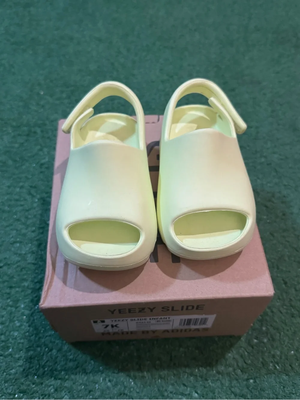 adidas Kids Neon Yellow Slip-On Sandal Clogs